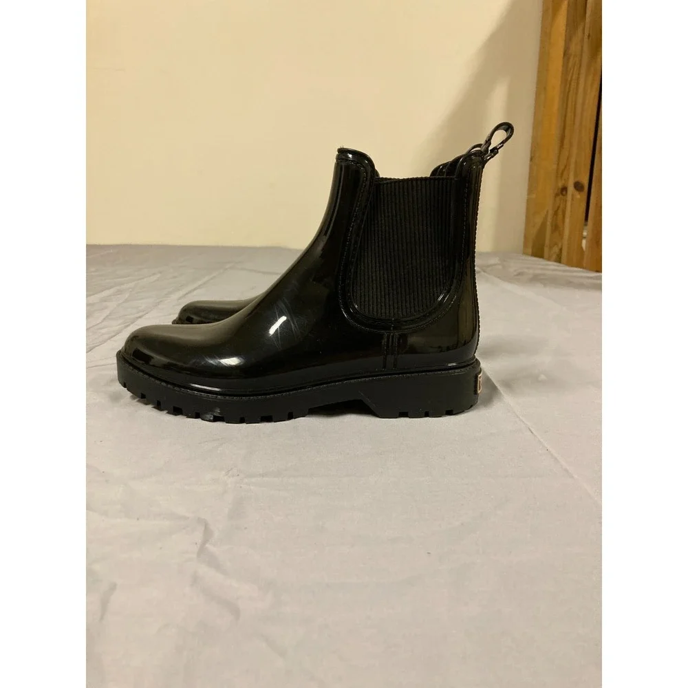 Toni Pons Cavan Chelsea Boot Women's Black Glossy‎ Round Toe Waterproof - 7.5
